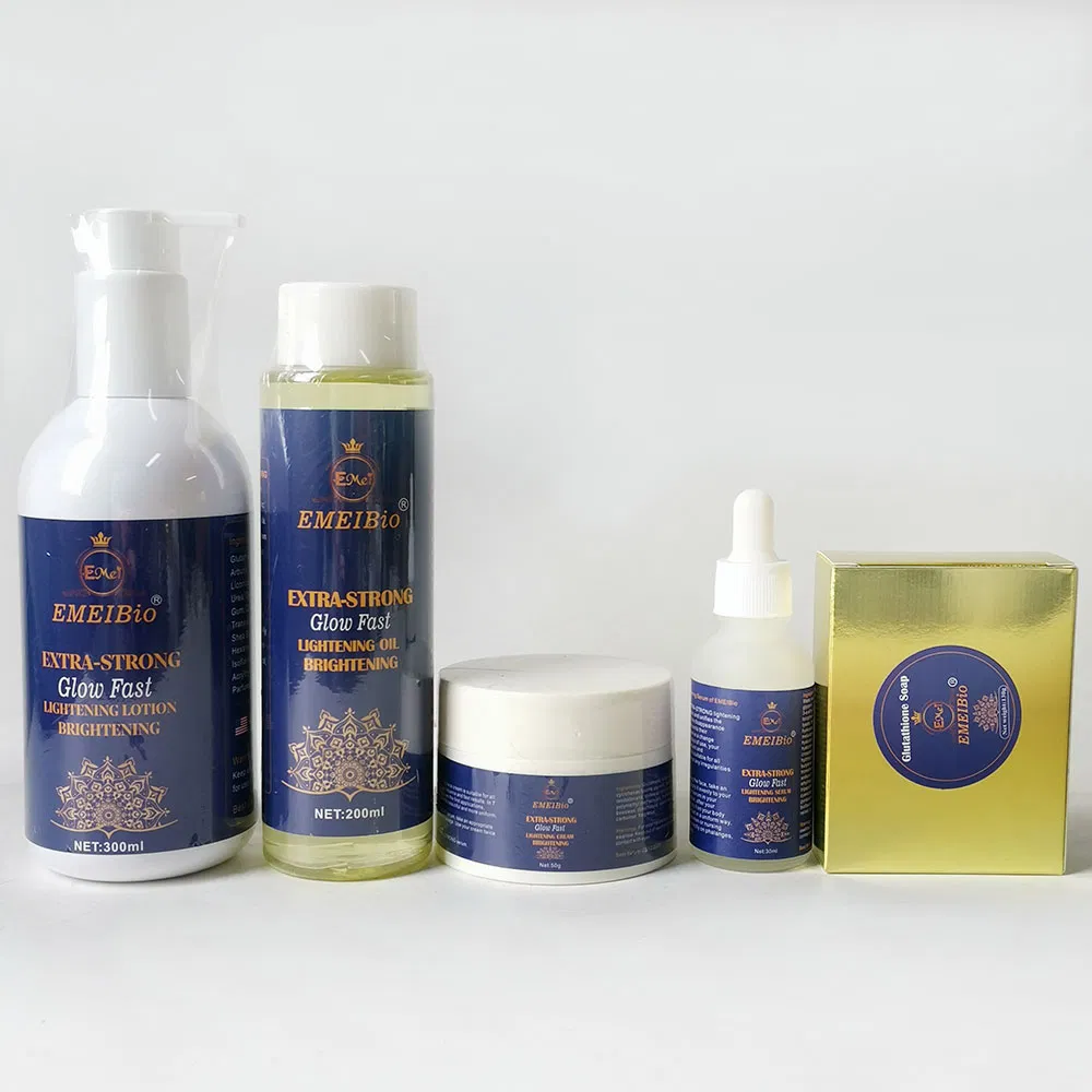 OEM Skin Whitening Glutathione Set Anti Acne Dark Spot Whitening Soap Serum Oil Cream Facial Wash Face Gluta Skin Whitening Set