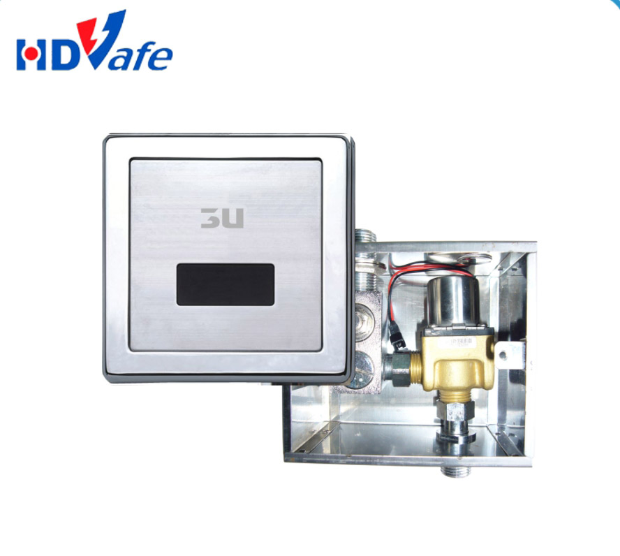 3u Touchless Concealed Sensor Flush AC or DC Wall Mounted Automatic Urinal Flusher