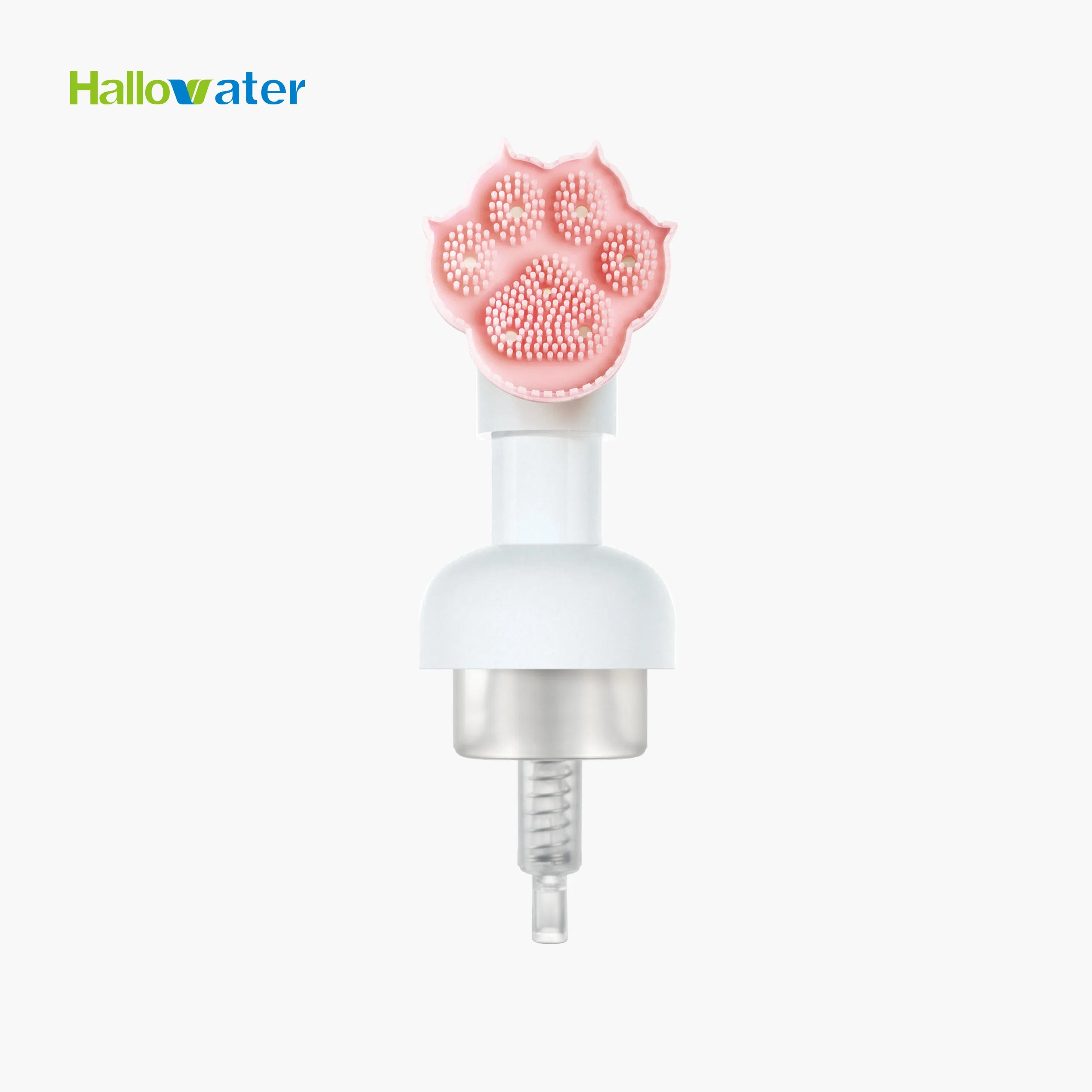 Paw Shape Mousse Foam Pump Soap Dispenser for Hand Clean with Soft Silicone Brush