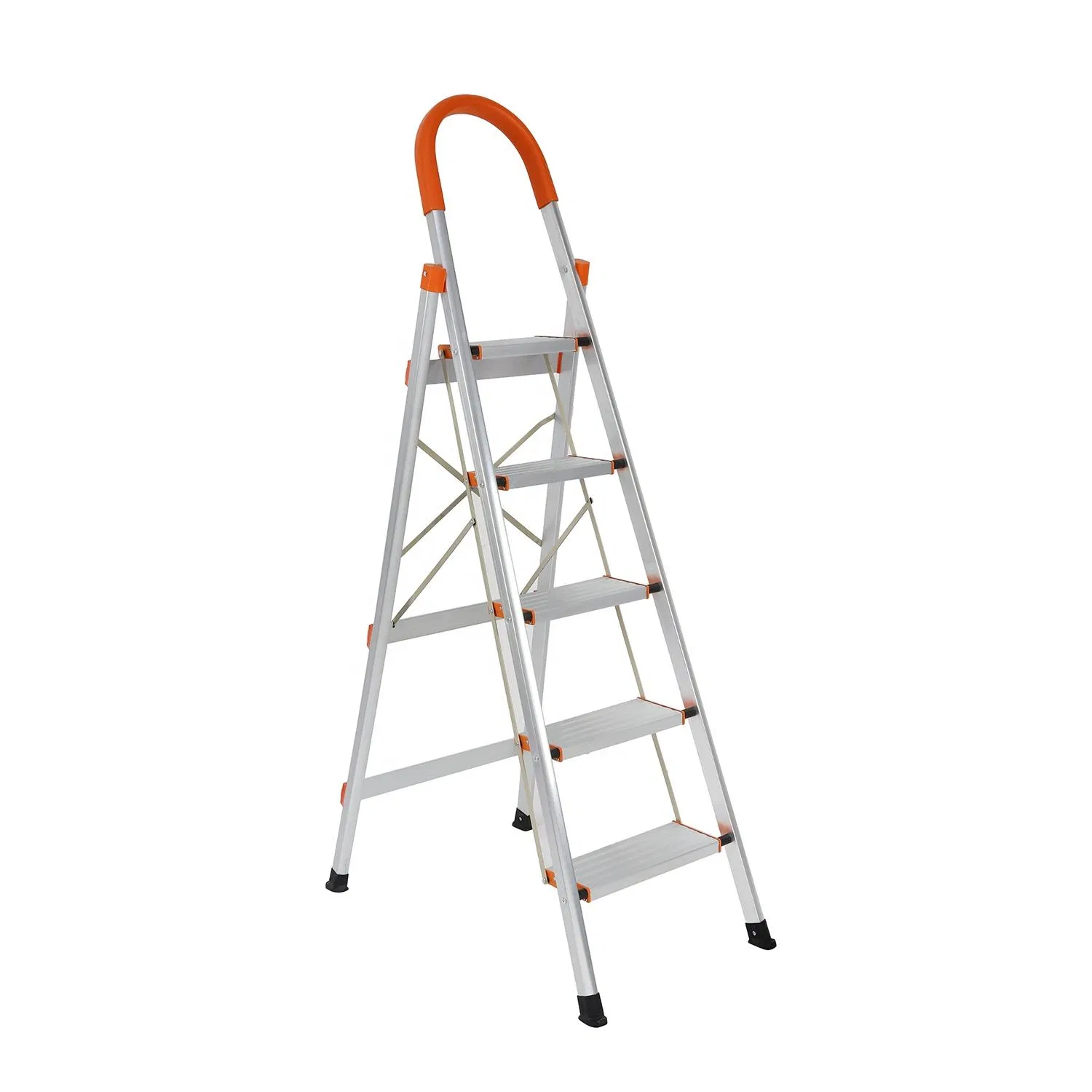 Folding and Extension 5 Steps Aluminum Household Ladder (26470501)