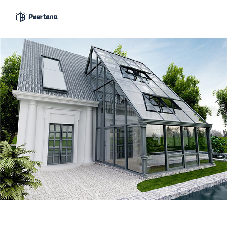 Lean to Wall Mounted Sunroom Patio Room Conservatories Enclosure and Solarium Aluminum