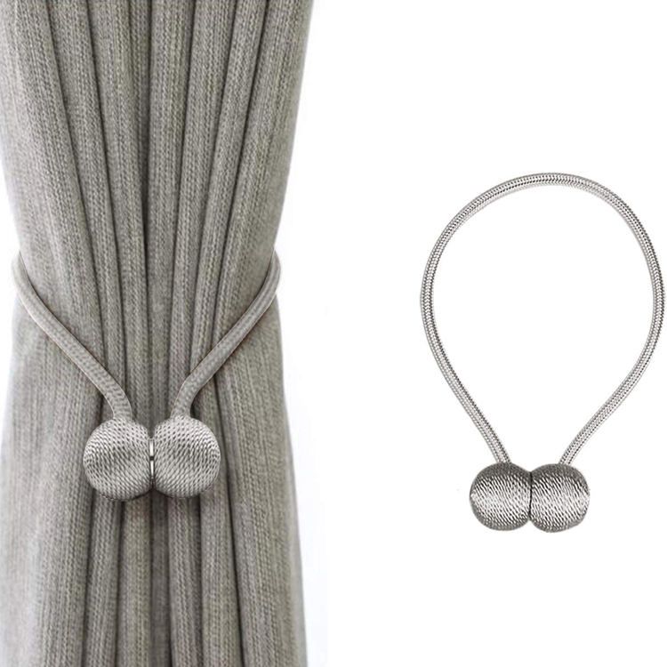 Home Deco Accessories Silver Curtain Holders Magnetic Curtain Tieback
