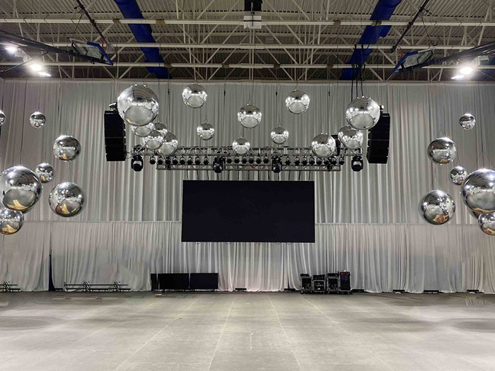 Party Stage Shiny Ball Inflatable Metallic Disco Ball for Decoration