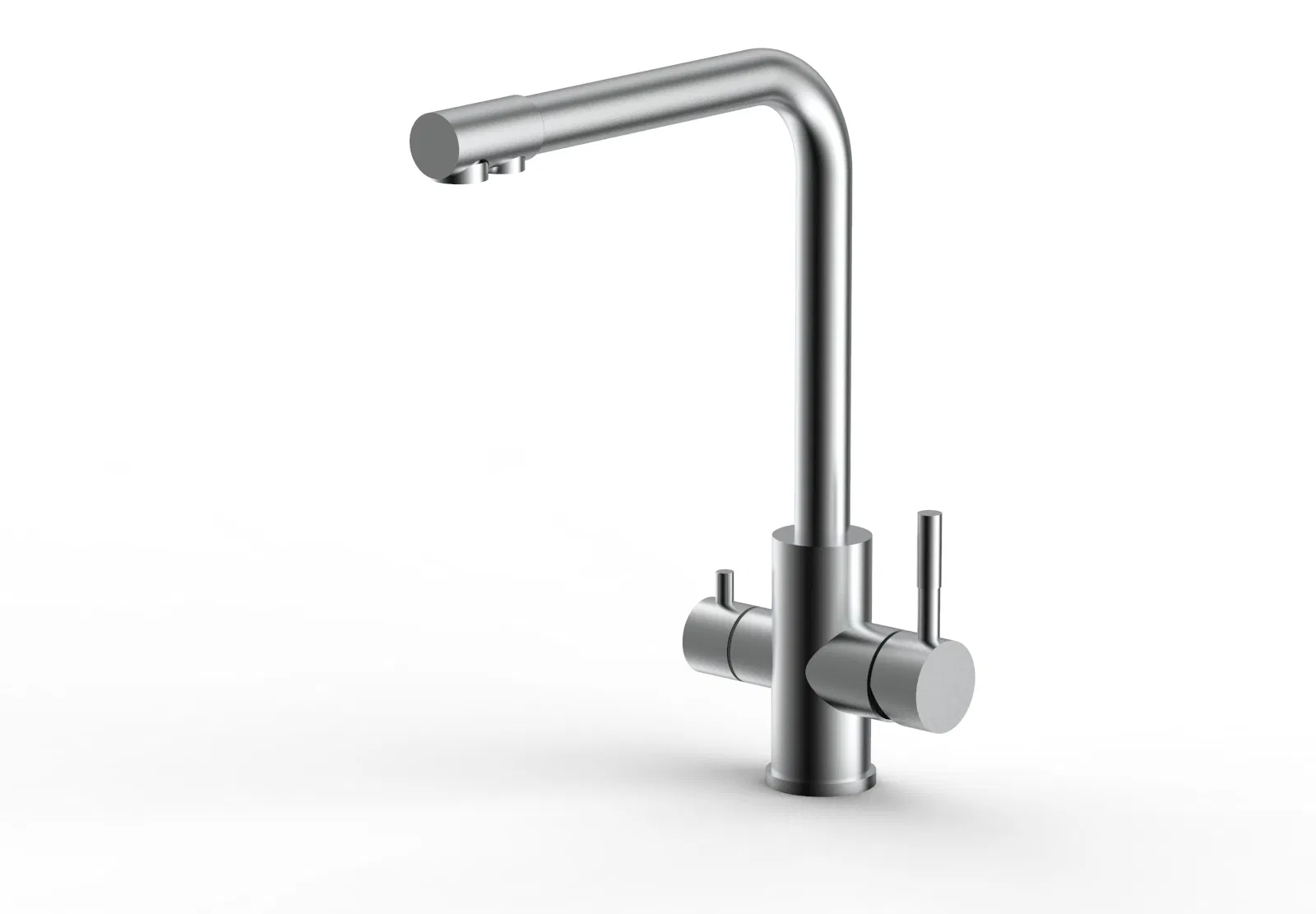 Single Handle Deck Plated SUS304 Matt Black Finish Stainless Steel Kitchen Faucet (NS9003-MB)