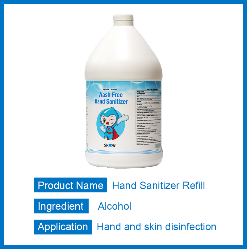 FDA Approved Wash Free Refill 75% Alcohol Hand Sanitizer 5L