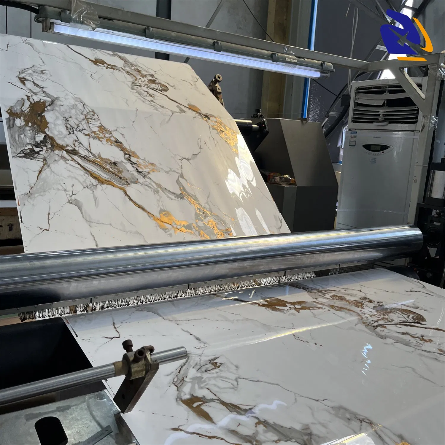 Glided Gold Glossy Marble PVC Pet Decorative Film for UV Marble Sheets