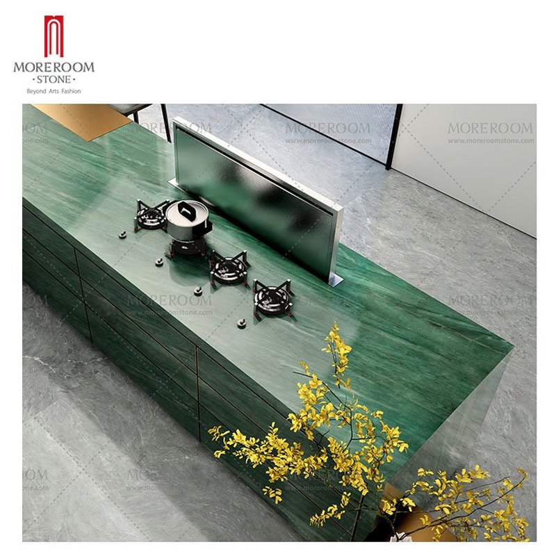 1600*3200 Green Emerald Marble Look Large Format Tile Sintered Stone for Countertop