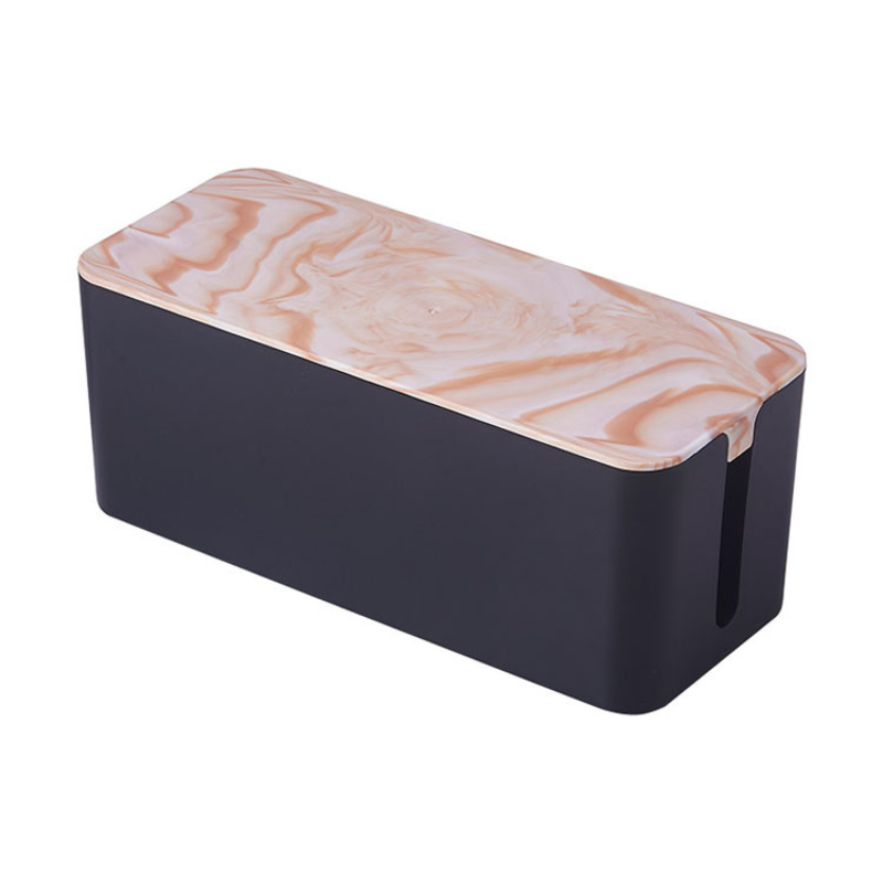 Wholesale Hot Sale Cable Organizer Management Bamboo Lid Plastic Storage Bins & Boxes