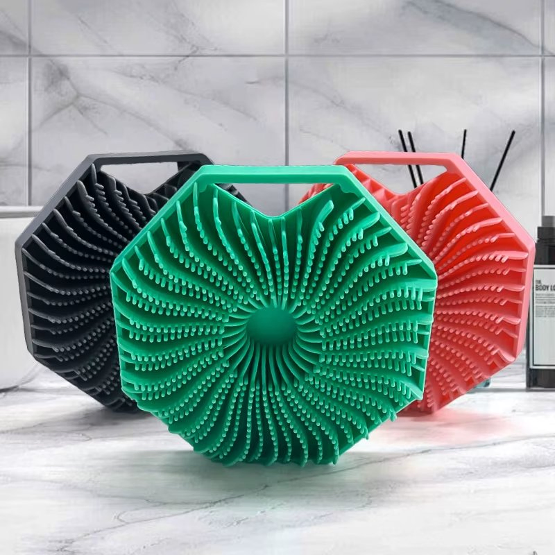 Silicone Body Scrubber Exfoliating Body Scrubber Silicone Body Brush Silicone Loofah for Shower