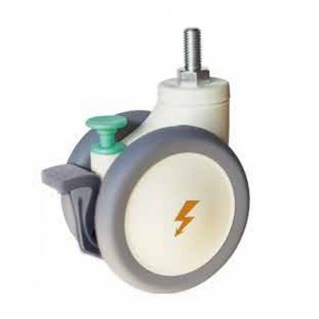 R Series Soft Swivel Reset Caster for Analysis Instruments and Medical Hospital Worktable, B-Ultrasonic Scanner Medical Wheels