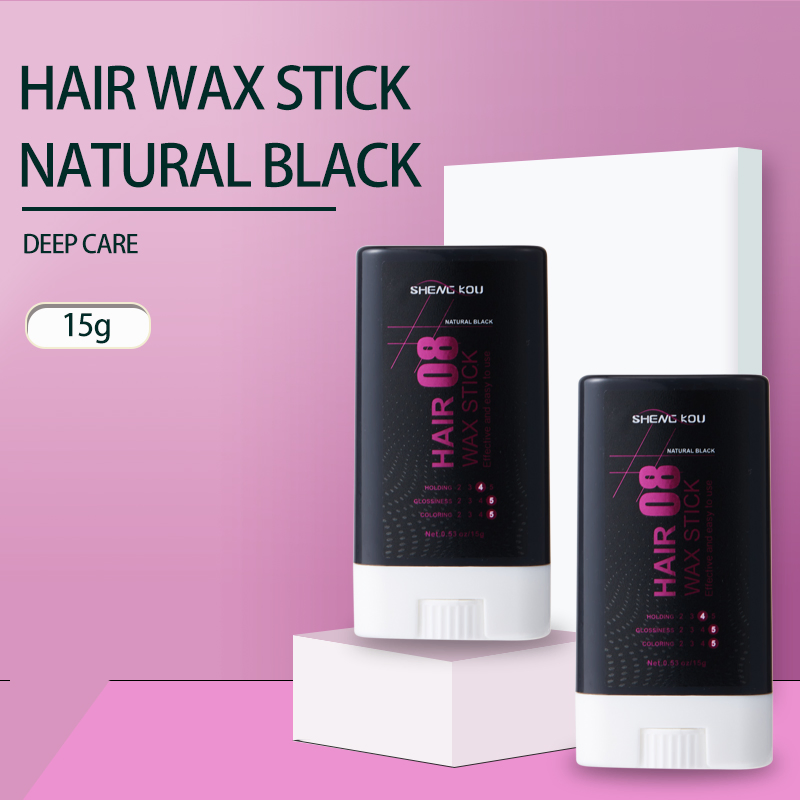 Private Label Black Creamy Temporary Hair Color Vegan 24 Hours Strong Hold Hair Styling Wax Stick