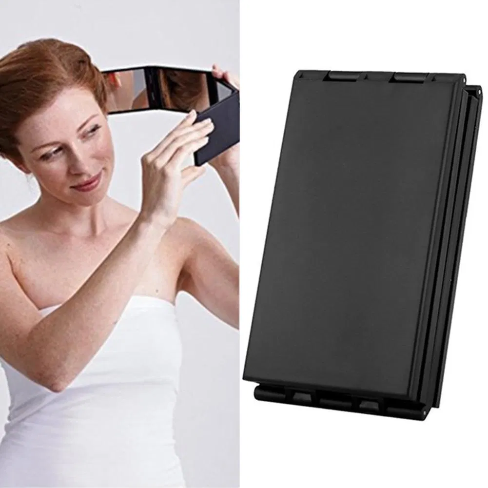 4 Panel Expandable Mirro Foldable Compact Cosmetic Make up Mirror
