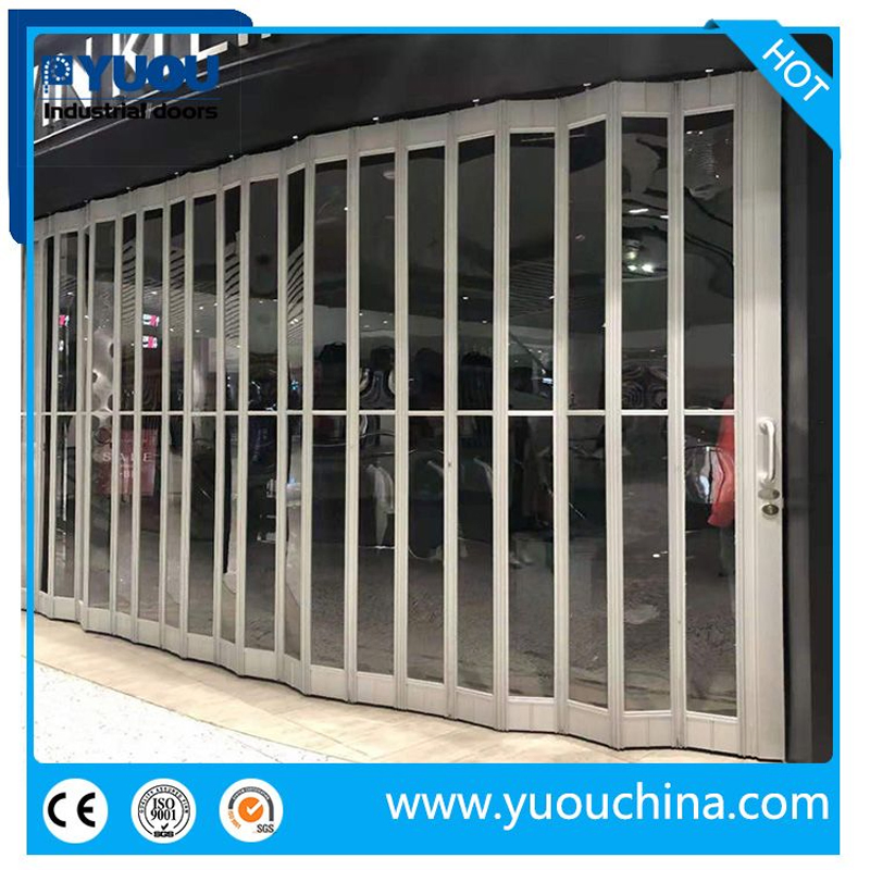 Top Commercial Transparent 24 Hours Shop-Window Polycarbonate Folding Door for Shop