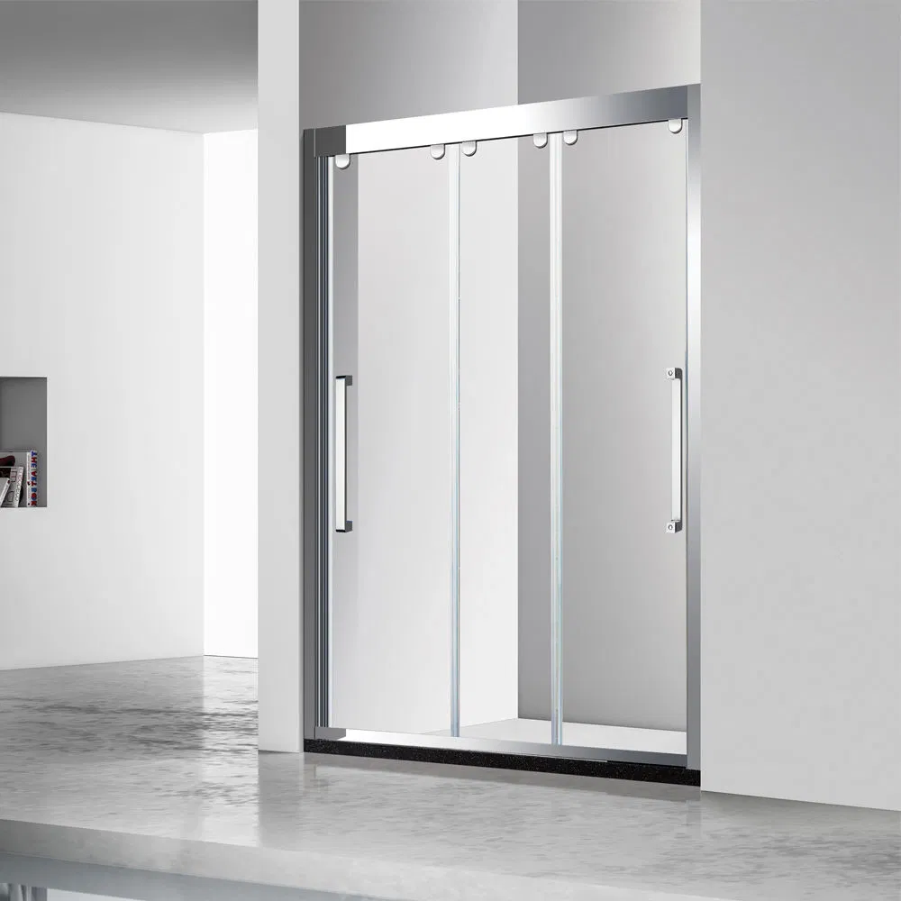Project Hot Sale Simple Modern Tempered Glass Shower Room with Hinged Door
