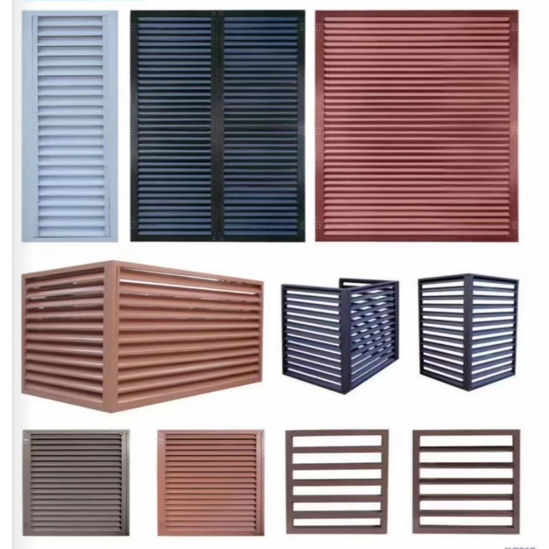Fasec Aluminum Rainproof Shutter Blinds Zinc Steel Louver Window Door Manully Operated