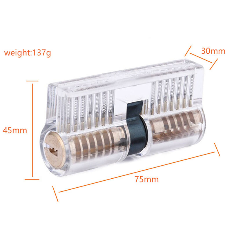Clear Padlock Waterproof Locksmith Training Transparent Practice Padlock