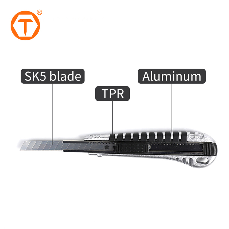 Aluminium Alloy 9 mm Snap off Blade Utility Knife