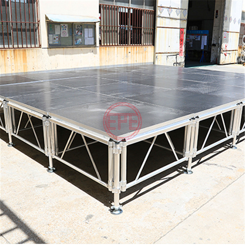Aluminumin Portable Event Round Lighting Fast Platform Stallation Mobile Truss Podium Glass Stage