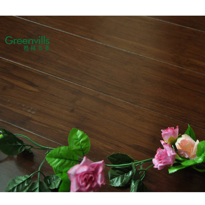 New Arrival Bamboo Floor Distressed Java Stained Strand Woven Solid Flooring Cheap Prices Bamboo Flooring