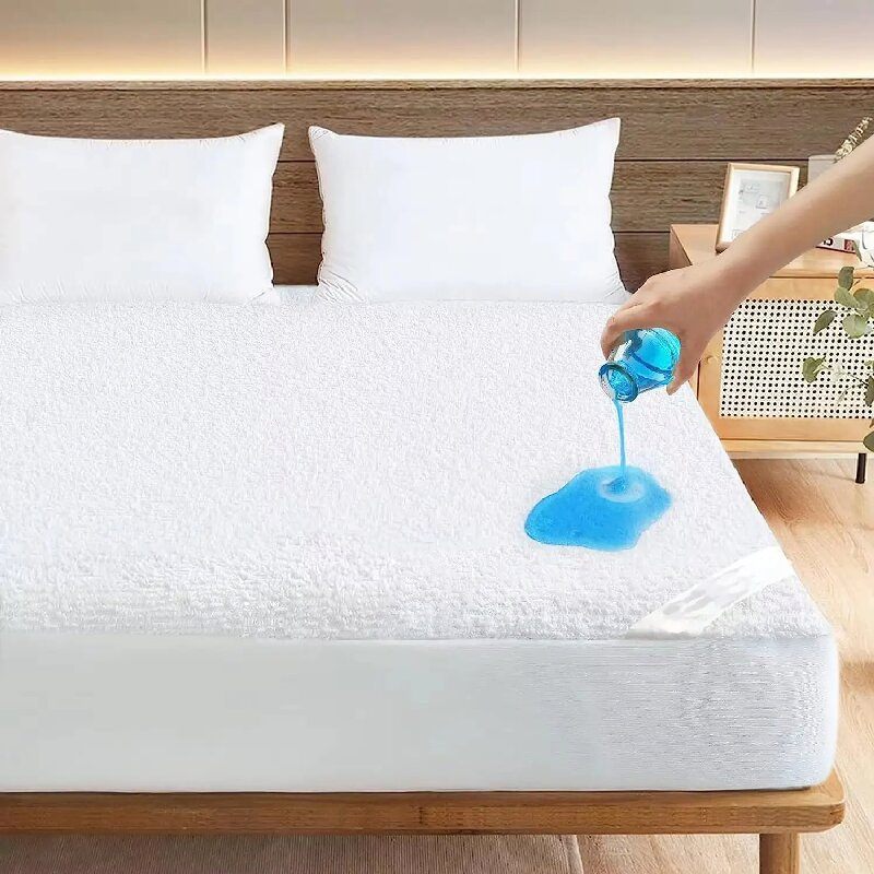 High Quality Washable Mattress Pad Terry Surface Breathable Mattress Cover