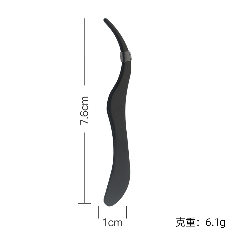 Portable Mini False Eyelash Extension Lash Applicator Tool Stainless Steel Curved Tweezer