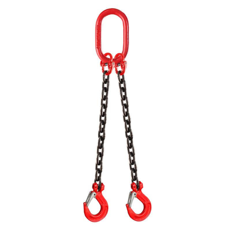 Plated Zinc Chromate Coating 2 Legs Lifting Chain with Rings