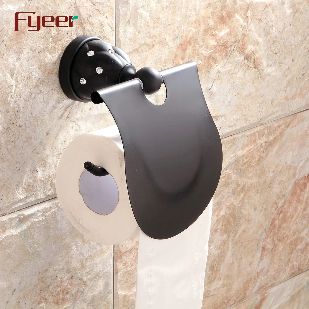 Fyeer Black Series Bathroom Brass Toilet Paper Roll Holder