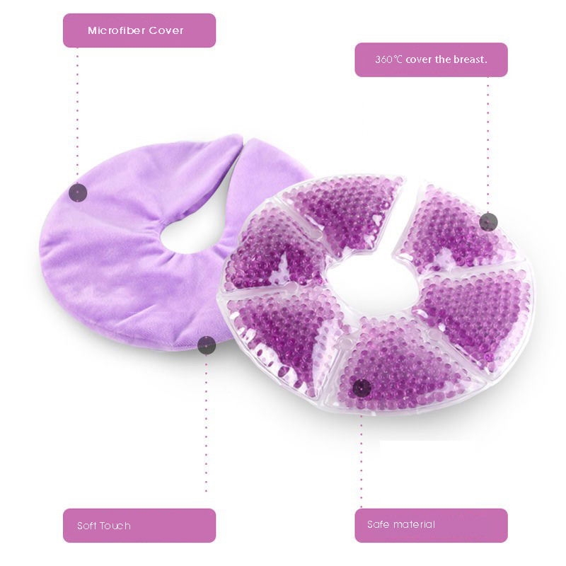 Multipurpose Soft Hydrogel Heat Gel Ice Pack Pad for Breastfeeding Pain Relief