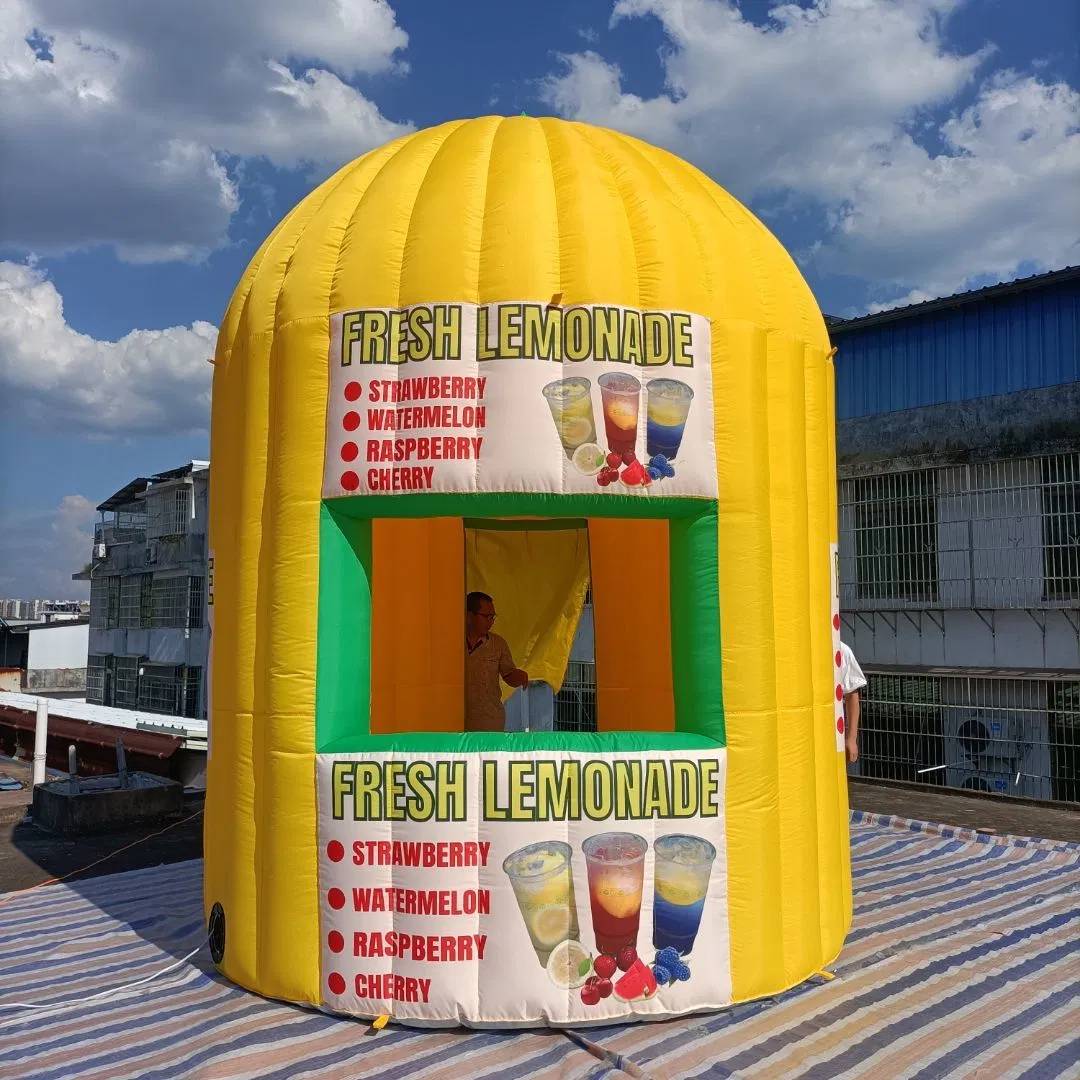 Portable Inflatable Lemonade Booth Stand for Party or Event Model Inflatable Kiosk Stall for Beverage Promotion
