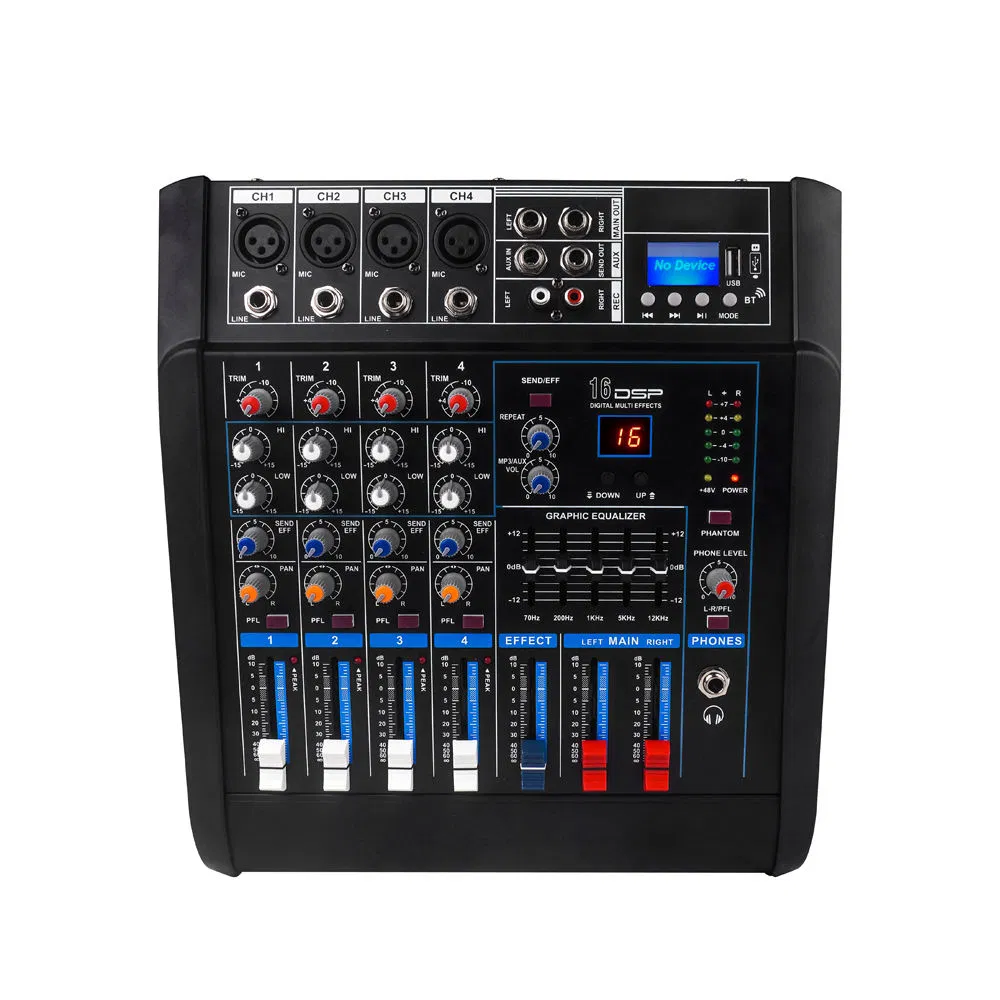 Professional Audio Mixer with High-Power Amplification for Events