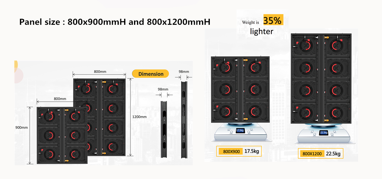 P6.25 Outdoor Display LED High Brightness LED Screen 16: 9 Golden Ratio Panel 800*900mm LED Video Wall