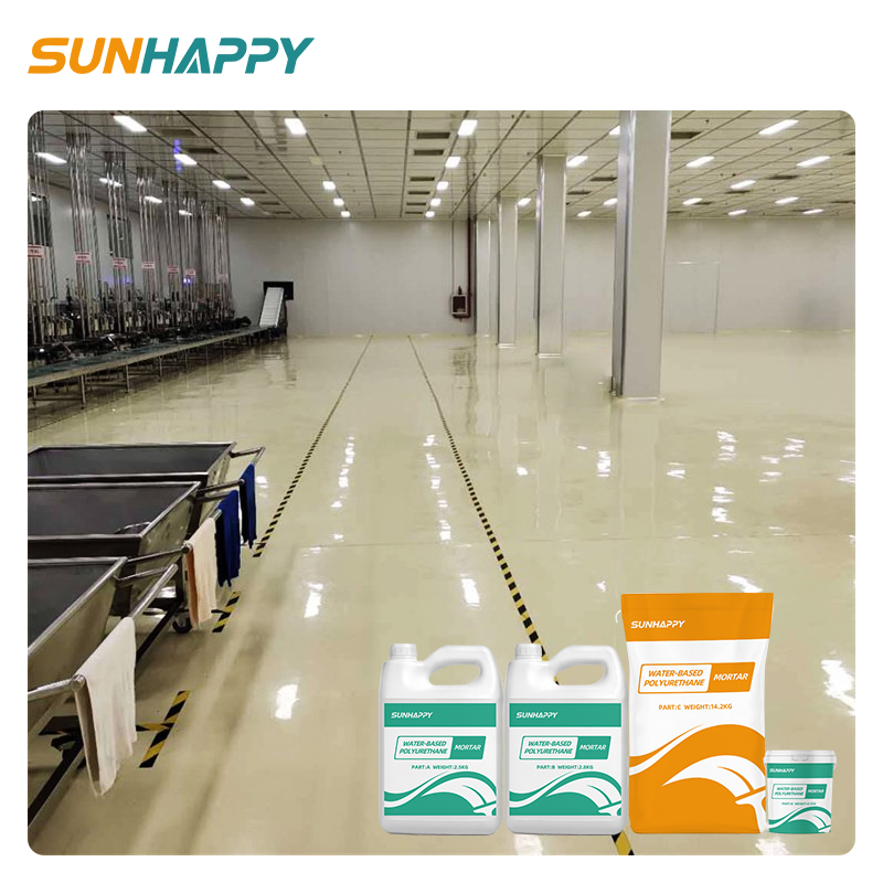 Self-Leveling PU Mortar Flooring for Food Factory Lab Paper Mill Waterproof Water-Based Polyurethane Mortar
