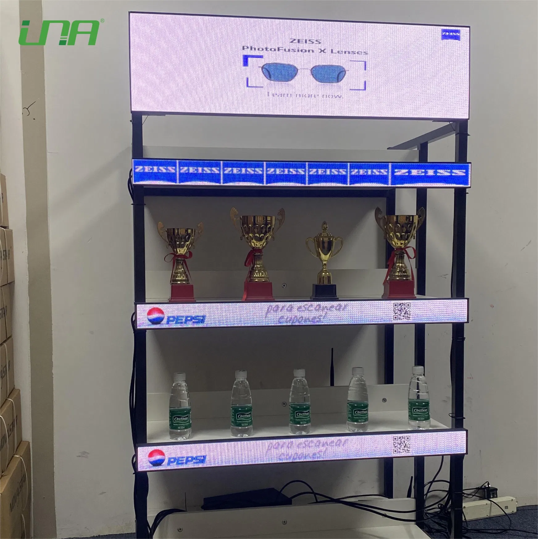 Indoor Advertising Bar Video Sign Strip P1.8 LED Digital Screen Panel Shelf Display Board