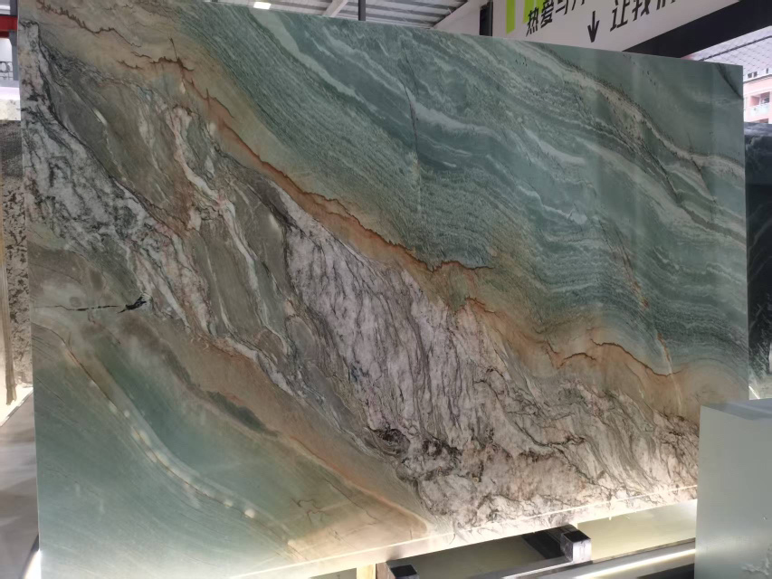 Nature Green Stone Quartzite Slabs for Countertops and Wall
