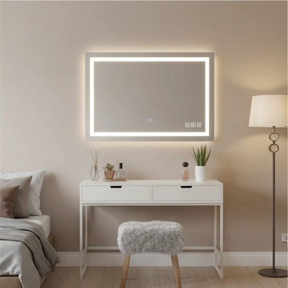Elegant Touch Sensor LED Makeup Mirror for Home Use