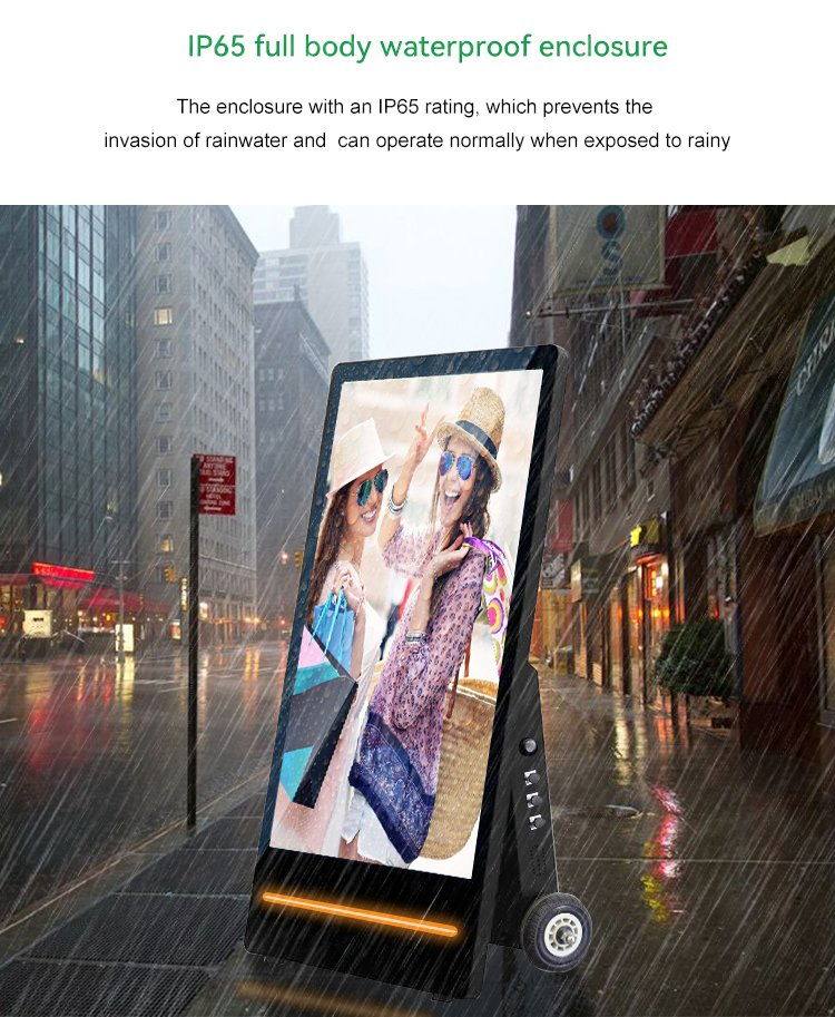 Уличный водонепроницаемый дисплей 43 дюйма с аккумулятором