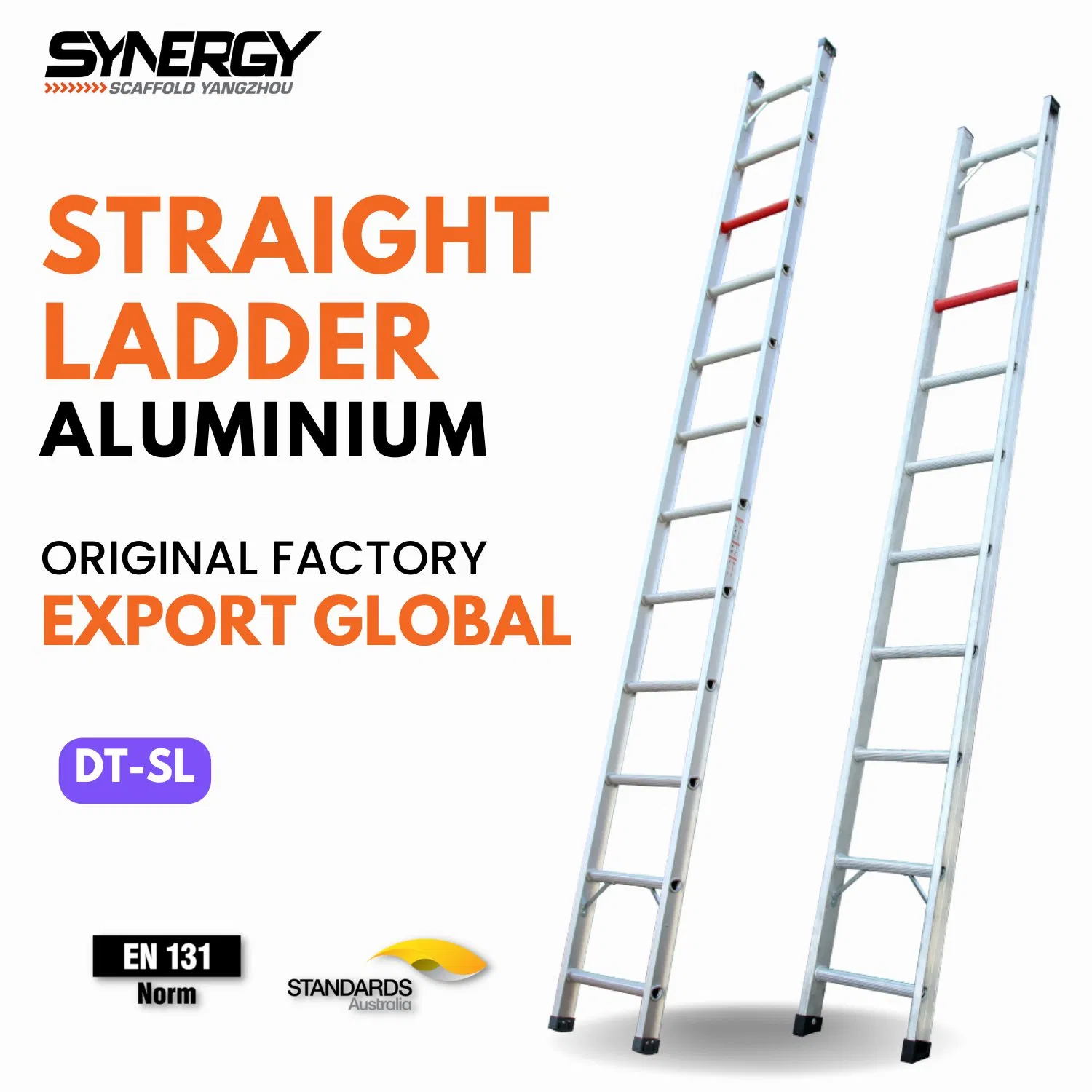 Synergy Aluminium Straight Ladder on Construction Sites by CE Certificate