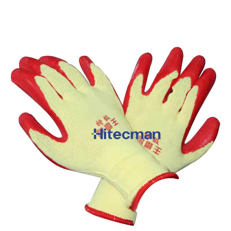 Перчатки резиновые защитные желто-красные, не скользящие
