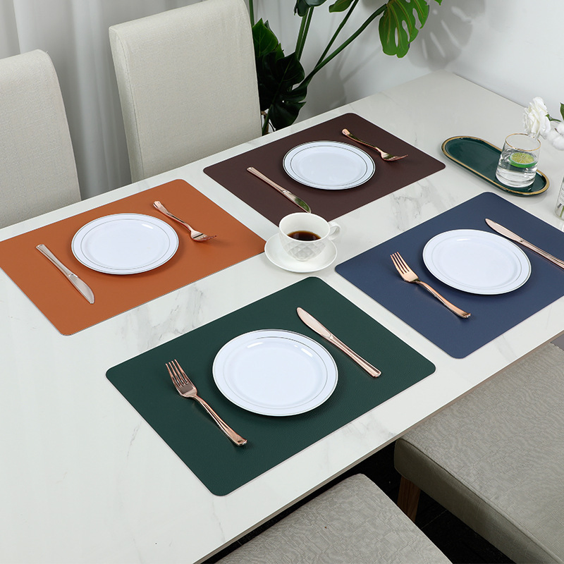 Factory Direct Wholesale in Stock Waterproof PVC Dining Table Mat Placemats for Kitchen