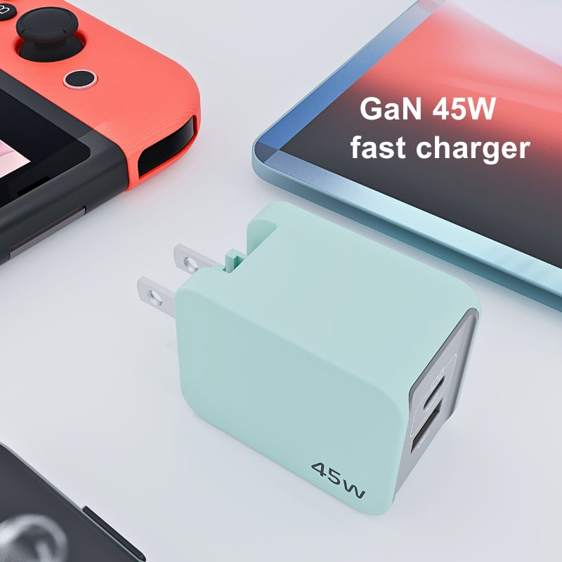 45W Super Fast Charger Travel Power Adapter Mobile Phone Wall Charger Us Foldable Plug for America Japan Canada