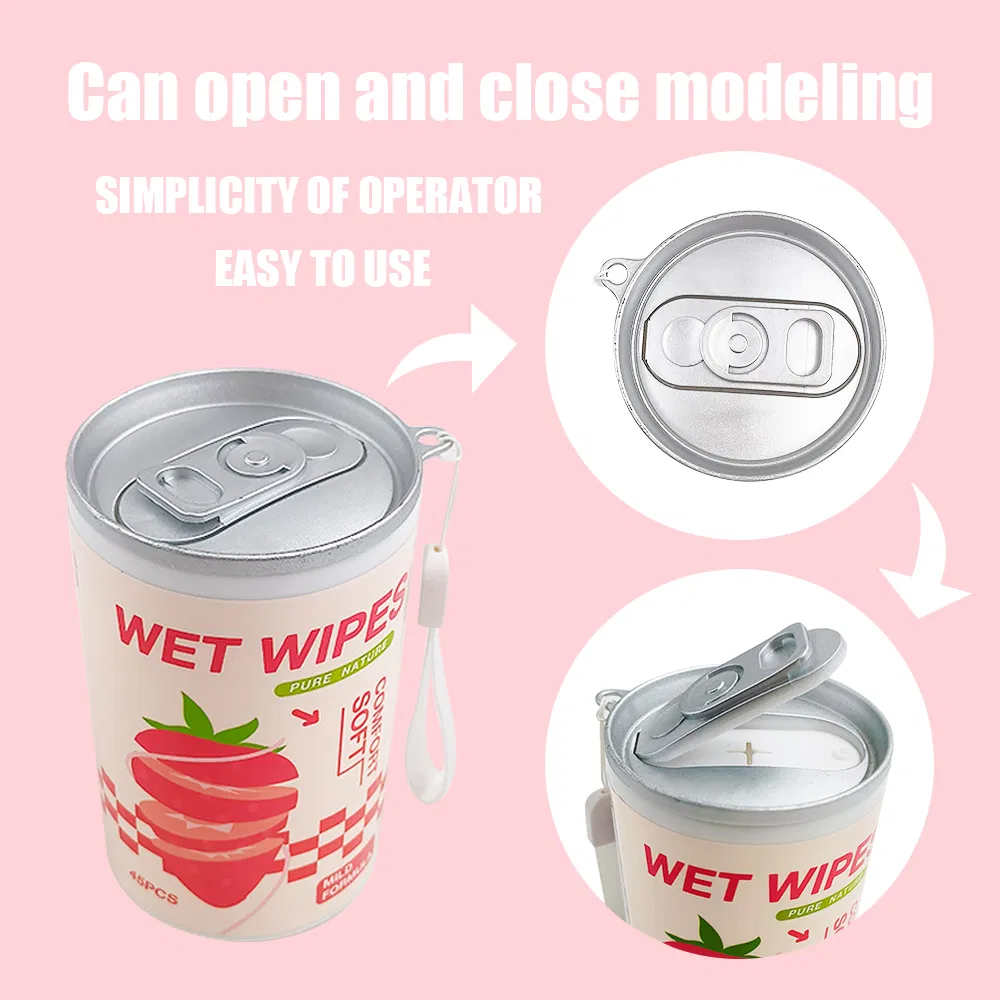 45PCS Mini Wet Wipe Pail with Keychain for Daily Carry Just Right Clean Anywhere