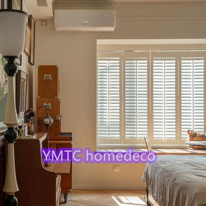 Custom Made Waterproof Vinyl PVC White Louver Blade Plantation Shutters