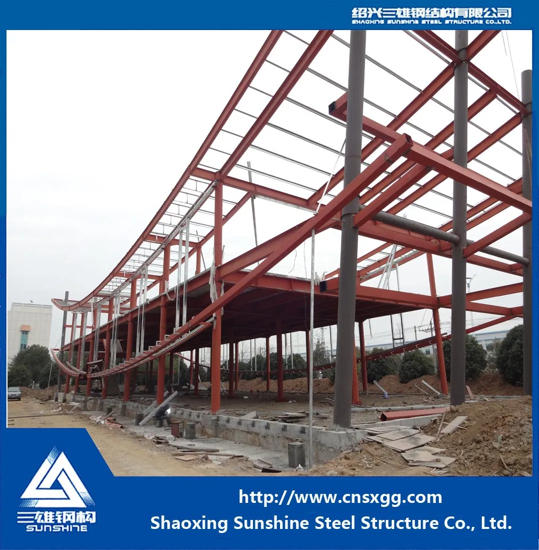 Lightweight Steel Exhibition Hall with H Beam Design