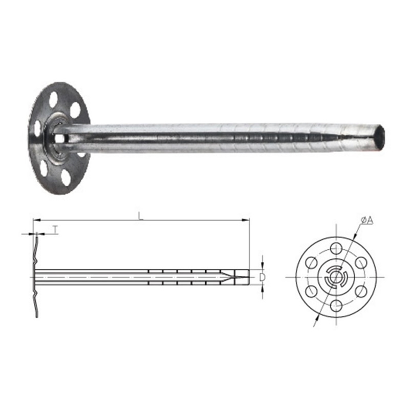 Galvanized Steel Dowel Express Nail Anchor Metal Insulation Fixings for Insulation