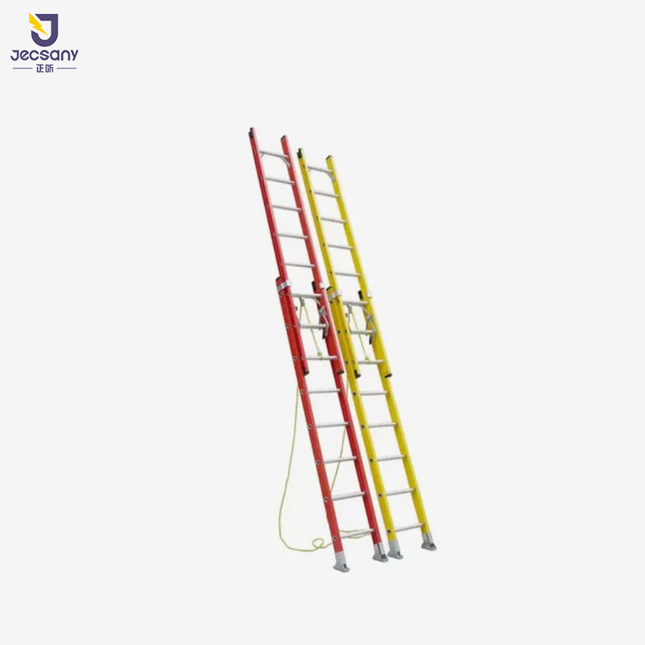 Industrial Grade Fiberglass Extension Ladder Corrosion-Resistant for Utility/Telecom