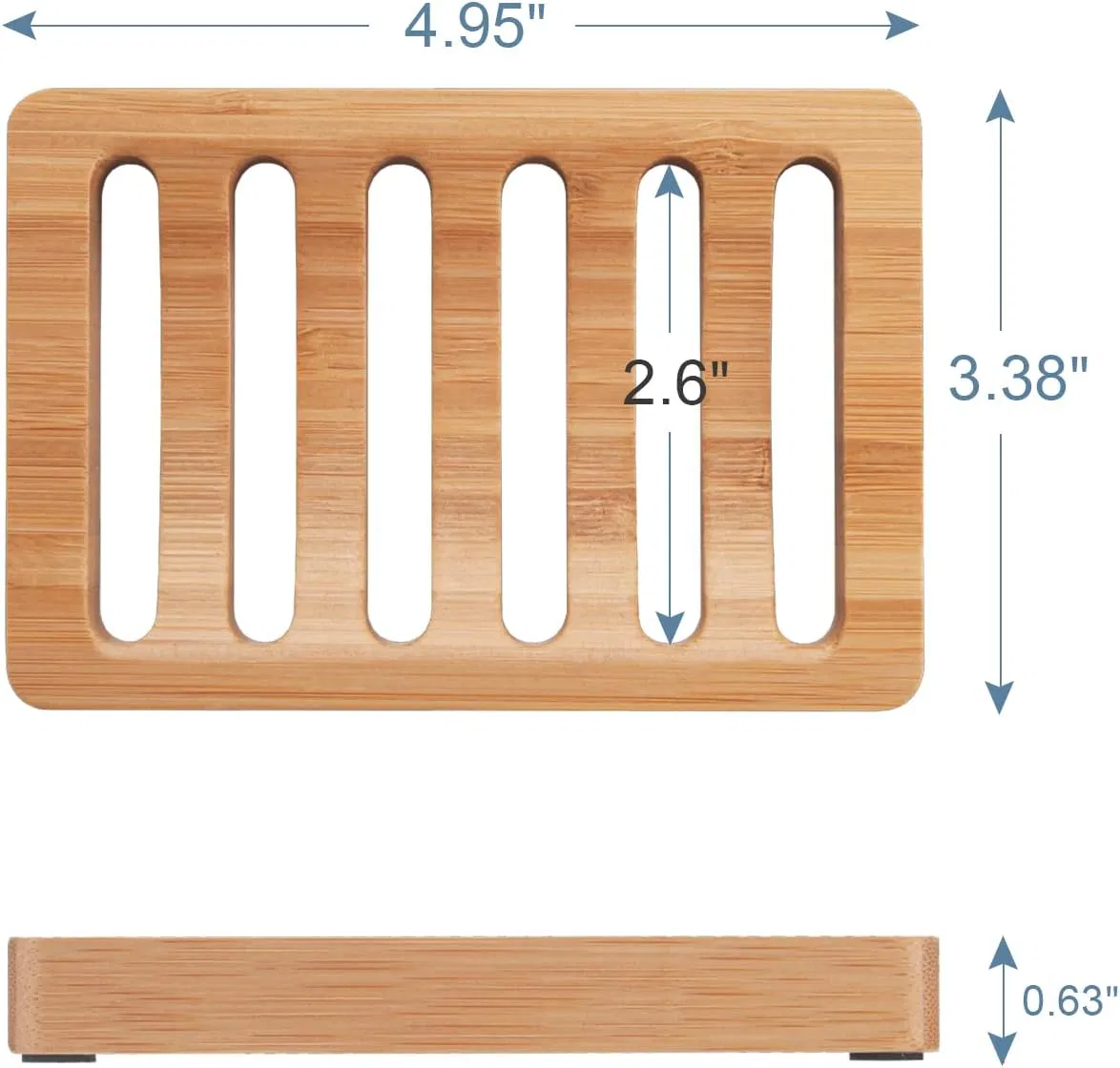Мыльница бамбуковая самоосушающаяся с логотипом