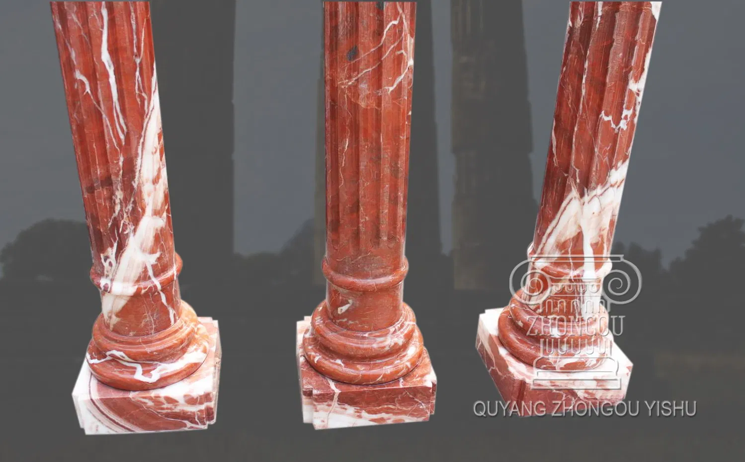 Simple Style Design Marble Column with Mashine Carving Quality