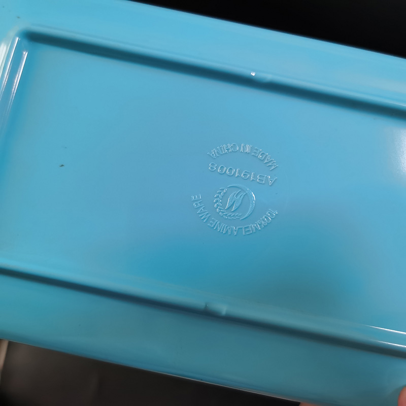 Color Stability and Colorfastness for Printed Designs Blue Melamine Serving Tray