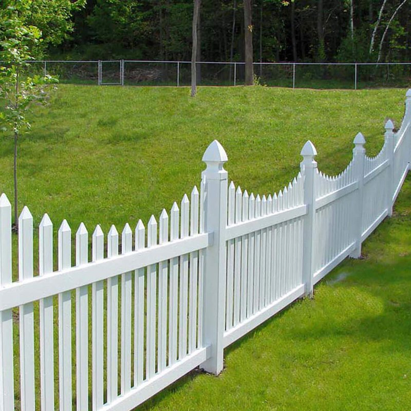 Hot Selling Vinyl Garden Fence, Outdoor PVC Picket Fence, Plastic House Yard Fence with Picket