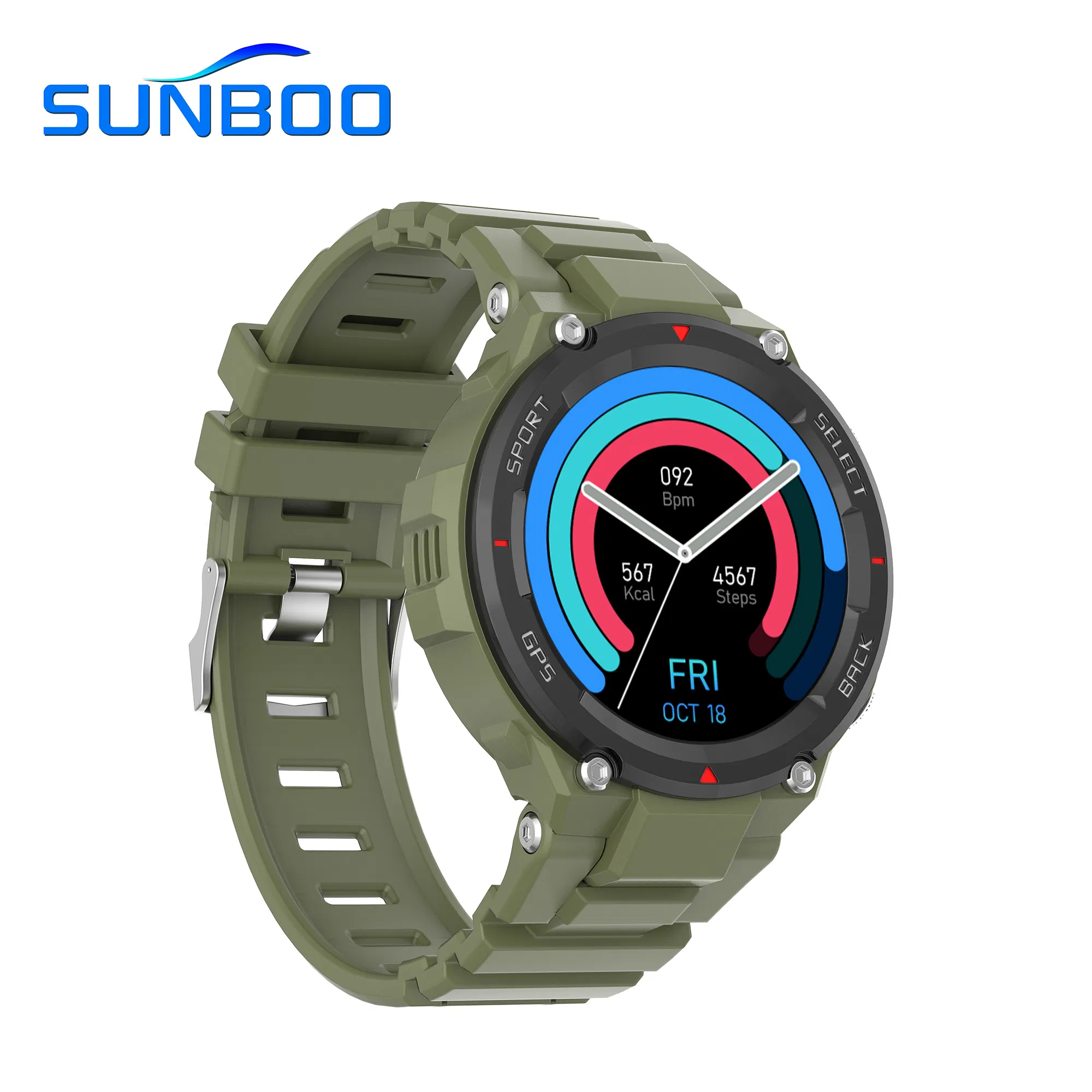 Мужские спортивные умные часы с подсветкой Sunboo DT5